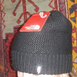 ❄new nwt The north face knit black beanie hat